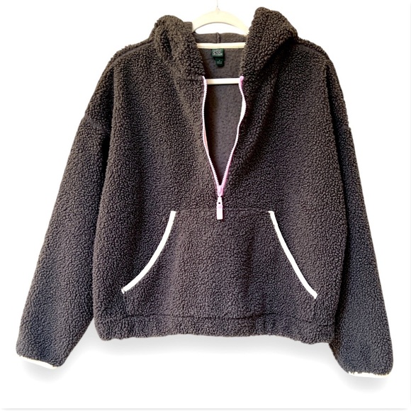 Wild Fable Pullover Sherpa Hoodie | Size Medium | Grey | Quarter Zip | $20.00 - Picture 8 of 8